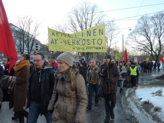 sosiaalinen oikeudenmukaisuus -mielenosoitus 29.2.2012