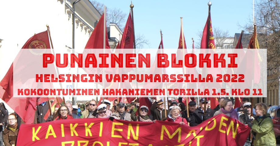Tervetuloa Helsingin vappumarssin Punaiseen blokkiin